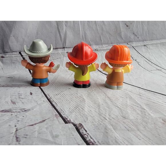 Little People Firefighter Cowboy Construction Worker Lot of 3 - Picture 5 of 6